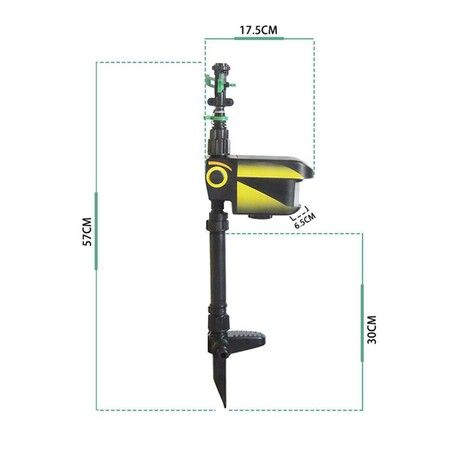 Solar-Powered Bird Repellent Sprinkler with Infrared Motion Detection Water Deterren Keep Pest/dog/cat Away Naturally