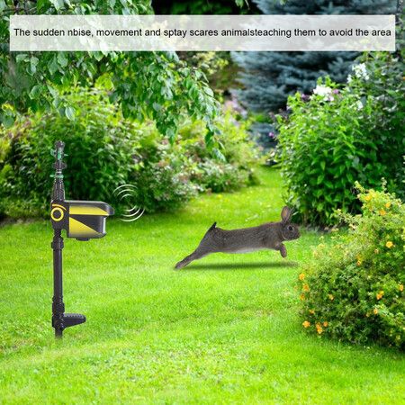 Solar-Powered Bird Repellent Sprinkler with Infrared Motion Detection Water Deterren Keep Pest/dog/cat Away Naturally