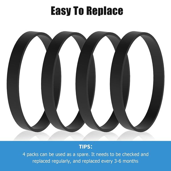 4 Packs Replacement Bissell Vacuum Cleaner Belts for 7 9 10 12 14 Part number 3031120, [ 2031093 32074 ]-Bissell Powerforce Helix Cleanview Powerlifter Swivel Rewind Styles