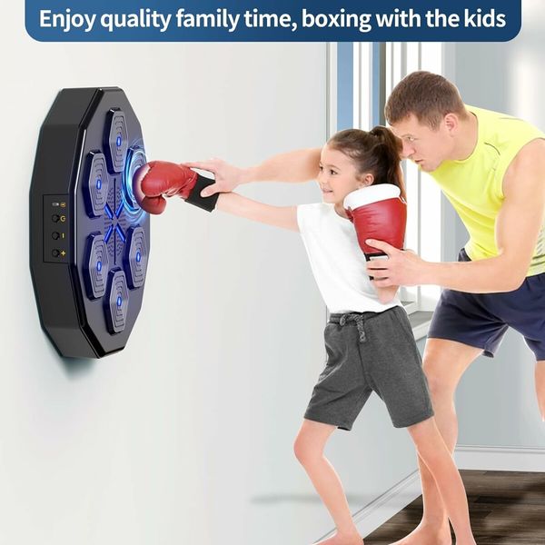 Music Boxing Machine for Kids with Wall Mount and Boxing Gloves