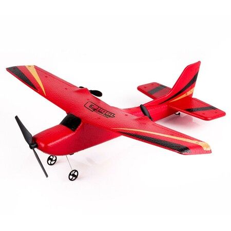 Remote Control Plane for Kids and Beginners: 2.4GHz RC Airplane, Easy to Fly Glider, Ready to Fly (Red)