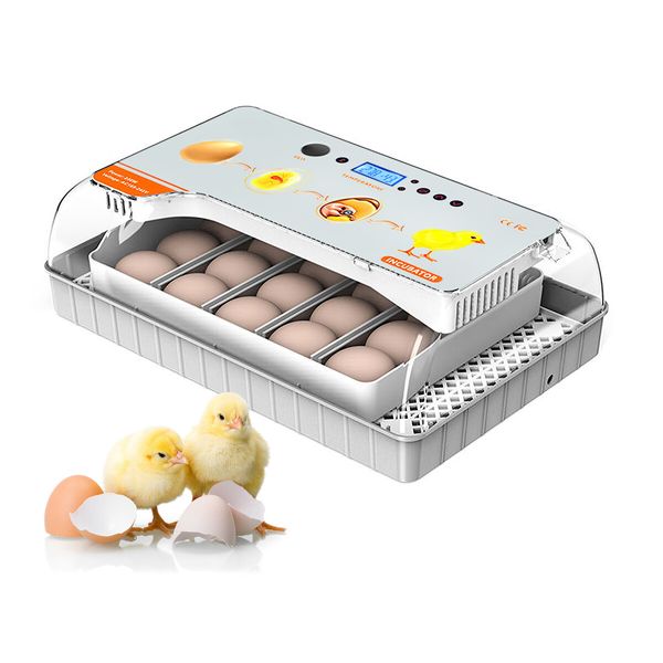 Fully Digital Automated 20 Egg Incubator with Hatching, Turning, and Candling Features for Chicken Quail Duck Poultry Bird