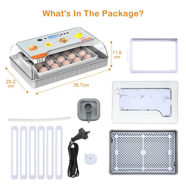 Fully Digital Automated 20 Egg Incubator with Hatching, Turning, and Candling Features for Chicken Quail Duck Poultry Bird