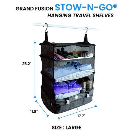 Pack Smart, Travel Light Stow-N-Go Luggage Organizer for Effortless Packing and Unpacking