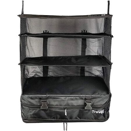 Pack Smart, Travel Light Stow-N-Go Luggage Organizer for Effortless Packing and Unpacking