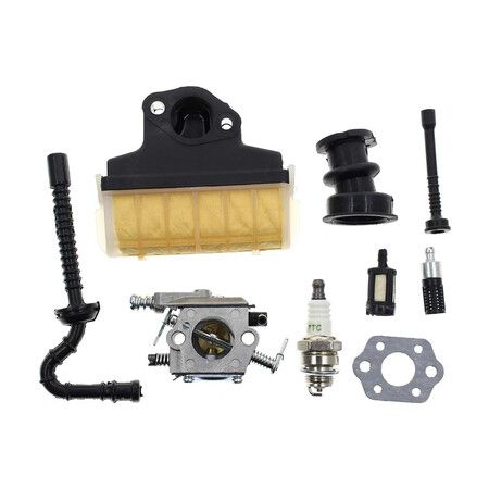 Complete Carburetor Kit for Stihl 021 023 025 MS210 MS230 MS250 Chainsaws - Includes Carb, Air Filter, Ignition Coil, Fuel Line, and More