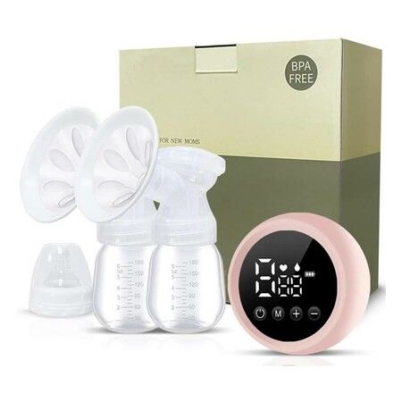 Double Electric Breast Pump with 2 Modes & 9 Levels for Personalized Pumping, Massage Function for Gentle Stimulation