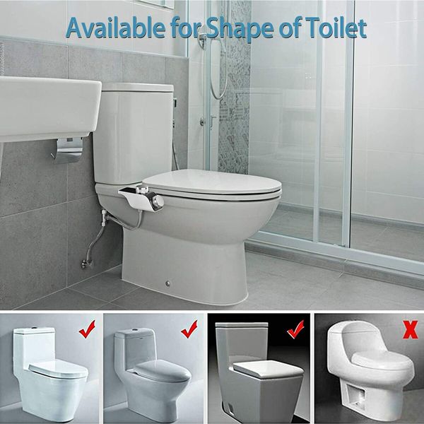 Self-Cleaning Bidet Toilet Attachment with Dual Nozzles and Adjustable Temperature and Pressure