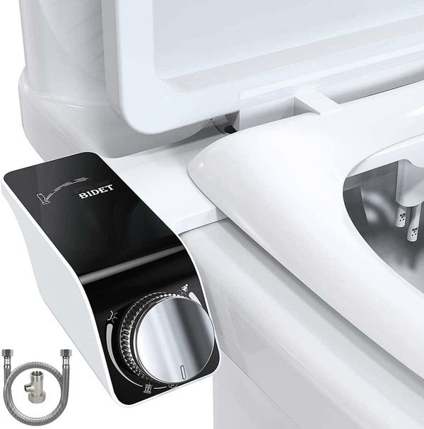 Dual Nozzle Bidet Toilet Attachment with Refreshing Cold Water Spray - Quick and Easy Installation