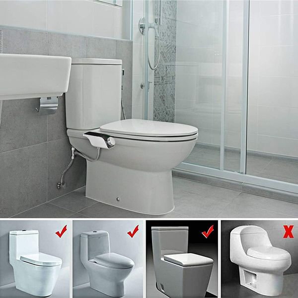 Dual Nozzle Bidet Toilet Attachment with Refreshing Cold Water Spray - Quick and Easy Installation