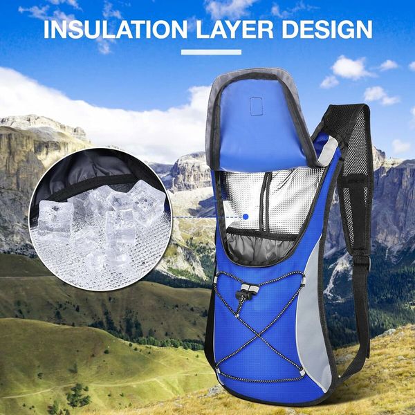 Lightweight Hydration Pack with 2L Insulated Bladder for Cycling, Hiking, and Climbing