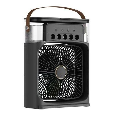 Portable Rapid Cooling Air Cooler Mini Evaporative Air Conditioner Fan for Desk/Nightstand Table-Black