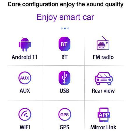 Android 11 Car Stereo with 7"-inchTouchscreen,FM Radio,GPS Navigation,FM Radio,Supports mulitple connectivity options Wi-Fi/AUX/U-Disk/Phone Link