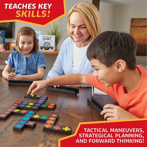 Educational Qwirkle Board Game Strategy Game without Bag for Boys Girls Age 6+