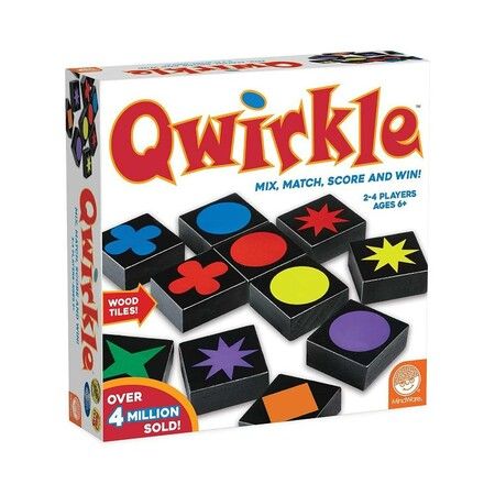 Educational Qwirkle Board Game Strategy Game without Bag for Boys Girls Age 6+