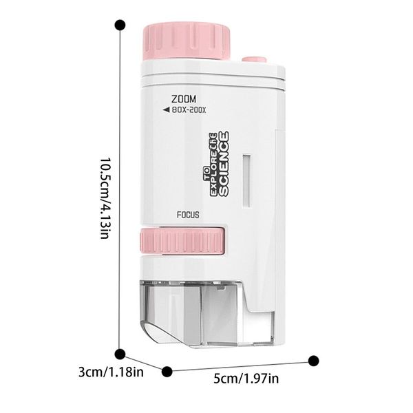 200X LED Handheld Mini Pocket Microscope: Explore the World with Your Kids, Anytime, Anywhere