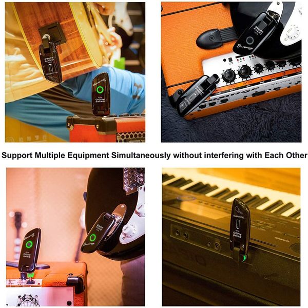 Rechargeable Wireless Guitar Transmitter Receive: Multi-Channel Connectivity for All Electric Instruments