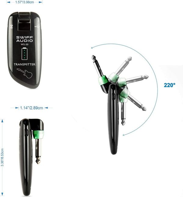 Rechargeable Wireless Guitar Transmitter Receive: Multi-Channel Connectivity for All Electric Instruments