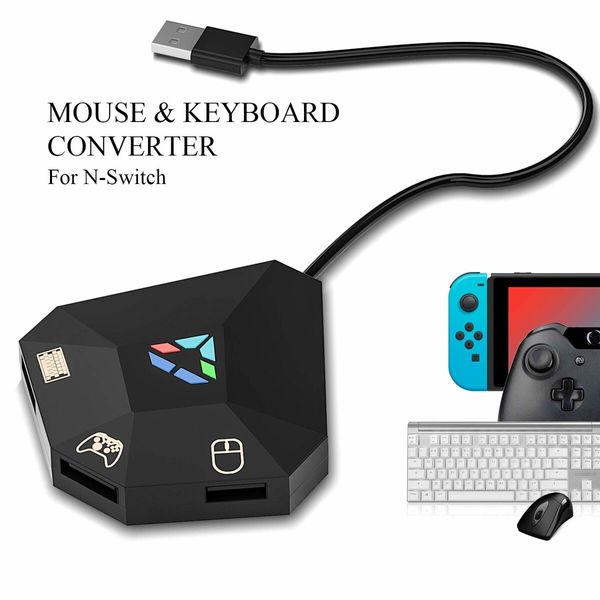 Keyboard and Mouse Adapter for -Switch, PS4, X-box One, PS3, and X-box 360 for Enhanced Precision and Control