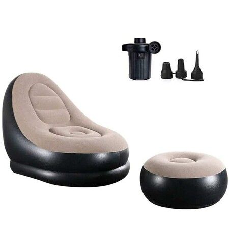 Ultimate Relaxation: Indoor Outdoor Inflatable Deck Chair Lounger Sofa Perfect for Living Room,Bedroom,Travel,Camping,Picnics