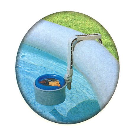 Wall Mount Pool Surface Skimmer Effortlessly removes floating debris from above-ground pool,Keeps pool water sparkling clean (Grey)