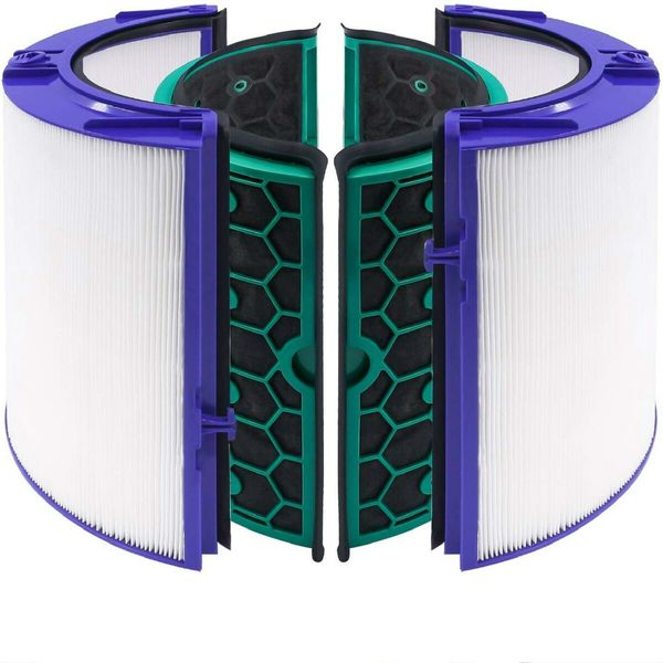 Dyson HP04, DP04, TP04 Air Purifier Filter Replacement Set: Includes Glass HEPA Filter and Inner Activated Carbon Filters