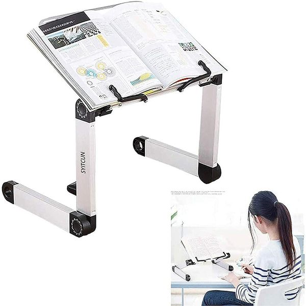 Height & Angle Adjustable Book Stand with Page Clips for Ergonomic Comfort Elevate Your Reading Experience