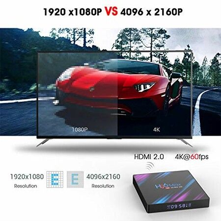 Smart TV Box Android 10.0 with 4GB 32GB ROM,2.4GHz/5GHz WiFi,4K Quad Core,HD