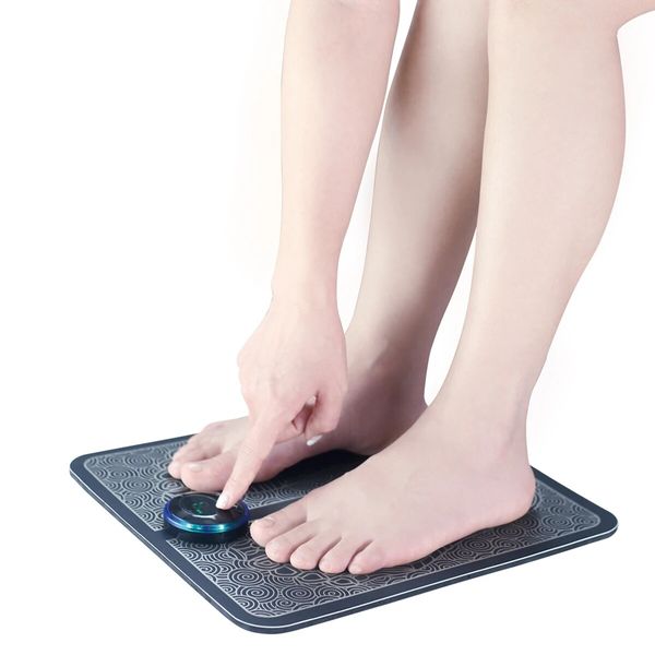 Electric Foot Massager Mat with Tension Relieving EMS Technology, USB Rechargeable Remote Control, Perfect for Foot Massage & Relaxation at Home