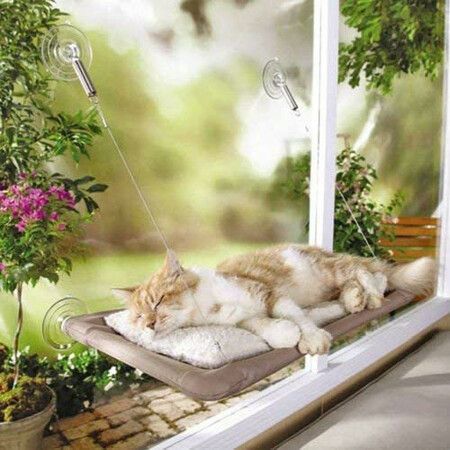 Heavy-Duty Cat Hanging Bed - Window-Mounted Hammock with 26kg Capacity for a Comfy and Sunny Snoozing Spot