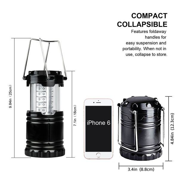 2-Pack Super Bright LED Camping Lanterns: Essential for Emergencies, Hurricanes, and Outdoor Adventures