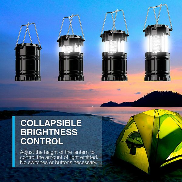 2-Pack Super Bright LED Camping Lanterns: Essential for Emergencies, Hurricanes, and Outdoor Adventures