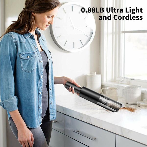 USB Rechargeable Cordless Handheld Vacuum with Powerful Suction and Ultra-Lightweight for Car,Home,Office,Pet Hair