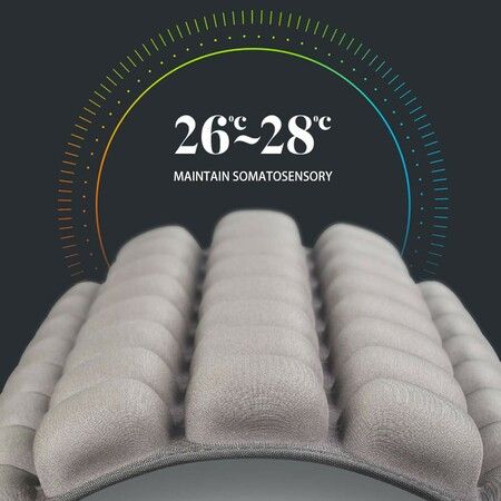 Adjustable Air Inflatable Seat Cushion Cover with 3D Stereo Airbag for Office, Study, Driving, Gaming, and Wheelchairs