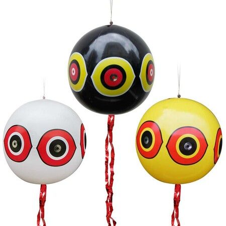 3-Pack Reflective Eyes Bird Repellent Balloons: Scare Away Birds and Protect Your Garden with Realistic Design and Easy Setup