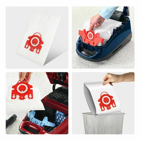 10-Pack 3D Efficiency Dust Filter Bags Replacement Compatible with Miele Canister Vacuum Cleaners (FJM, Compact C2, S241-256i, S290, S300i, S578, S700, S4, S6 Series)