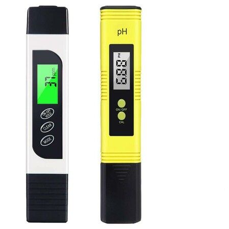 2-in-1 TDS and pH Meter - Digital Water Quality Tester