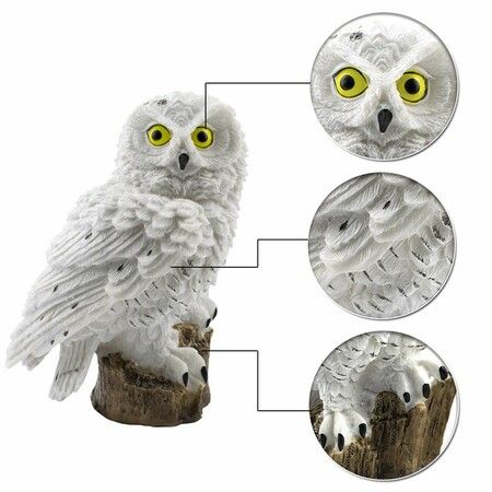 Decorative Garden Solar Lights - Resin Owl Solar LED Lights with Stake for Garden, Lawn, Pathway, and Yard