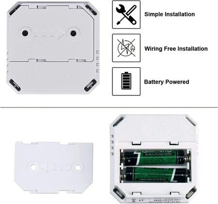 CO Sensor Carbon Monoxide Detector with LED Digital Display, Battery Powered for Reliable CO Gas Monitoring and Alarm