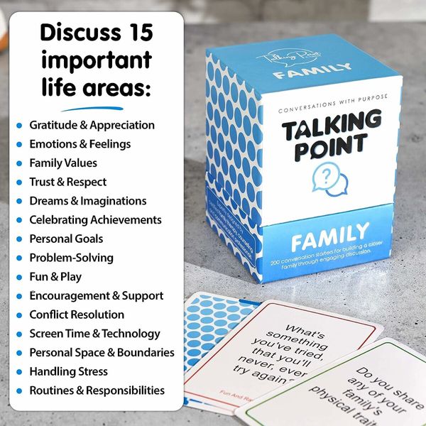 200 Family Conversation Cards: Connect, Express, and Bond