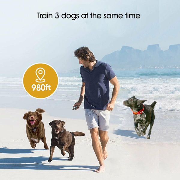 Effective Dog traing Bark Collar with 300m Range, Rechargeable Battery, and 3 Modes( Shock Collar Beep Vibration)