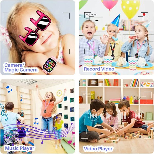 4G Smart Watch witj GPS Tracking, 2- Way Video Calling,Camera,SOS,WiFi,Touch Screen for Boys and Girls (Black)