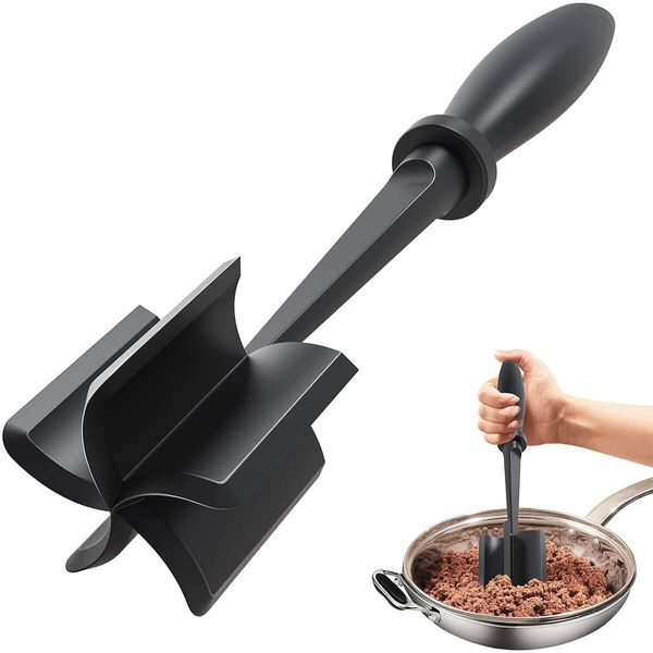 Meat Chopper Beef Masher - Durable and Heat-Resistant for Perfectly Ground Hamburger and Other Meat Dishes