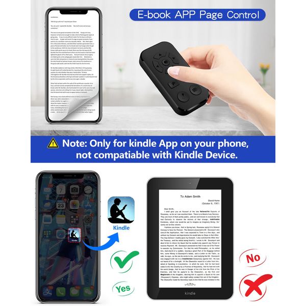 All-in-One Scrolling Remote - Control TikTok, Kindle, Camera, and More (Black)