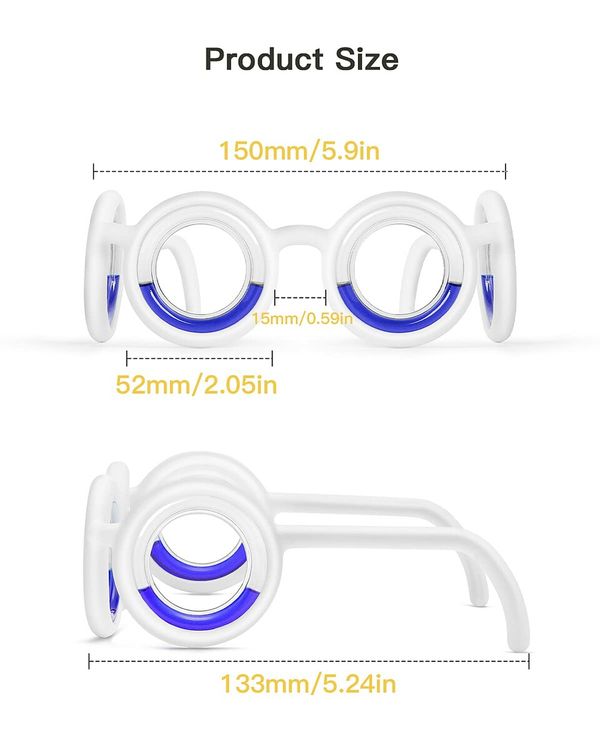 Ultra-Light Anti Motion Sickness Glasses: No Lens, Liquid Relief for Carsickness, Airsickness, and Seasickness | Easy to Carry for Travel and Sports