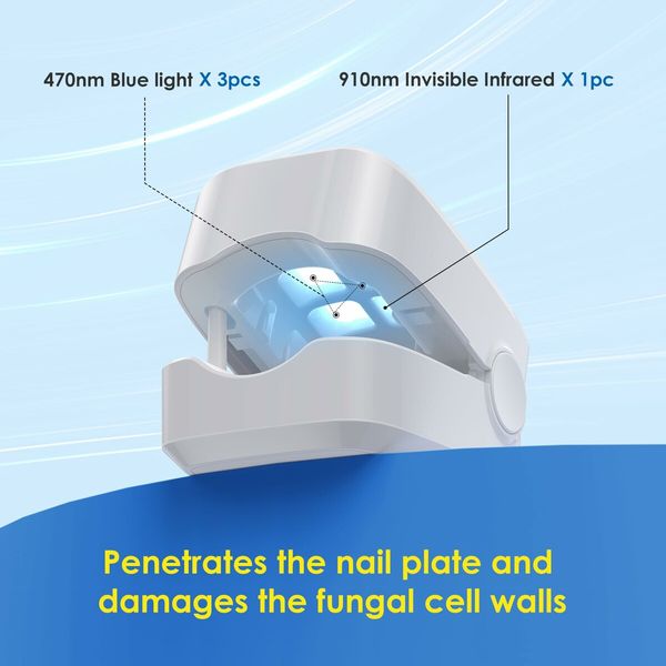 Easy to use Nail Fungus Cleaning Device - Effective and Convenient Cure for Damaged, Discolored, and Thick Nails - Rechargeable for Home Use