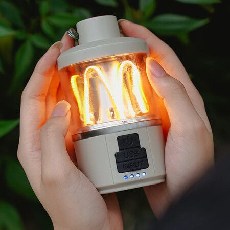 Portable LED Camping Lantern with 1800mAh Battery, 4 Dimmable Light Modes, and USB Charging