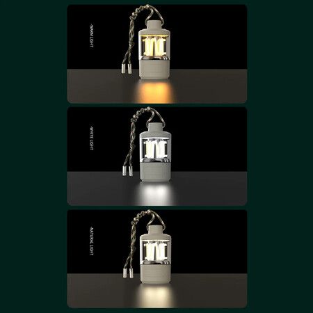 Portable LED Camping Lantern with 1800mAh Battery, 4 Dimmable Light Modes, and USB Charging