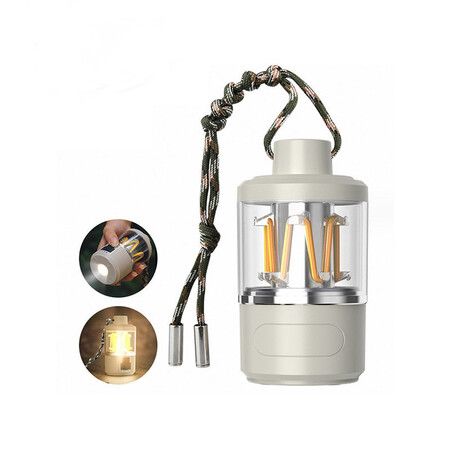 Portable LED Camping Lantern with 1800mAh Battery, 4 Dimmable Light Modes, and USB Charging