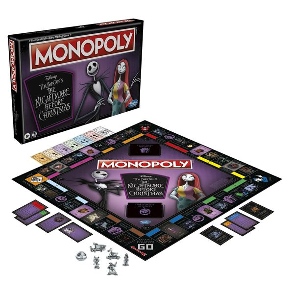 Gaming Monopoly: Disney Tim Burton's The Nightmare Before Christmas Edition - Fun Family Board Game for Kids 8+